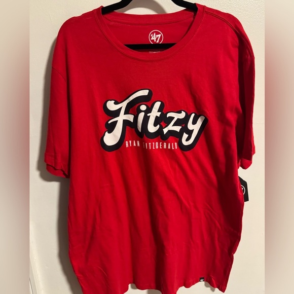 💥2 Tshirts, Ryan Fitzgerald Hockey Blue and Red Graphic T-Shirts - Picture 2 of 13